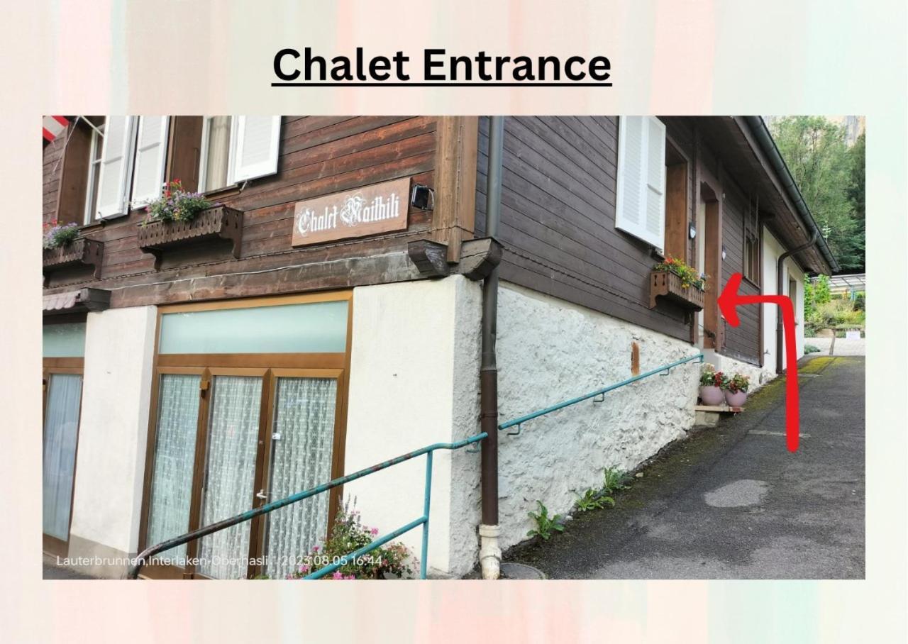 Chalet Maithili Lauterbrunnen -152-Year-Old Majestic Chalet Exteriör bild